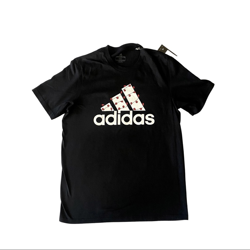 Adidas Winter Holiday Lights Logo Graphic Tee (NWT)